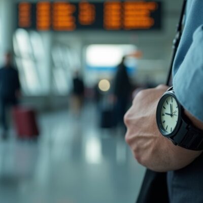 anticipated arrival time at airport