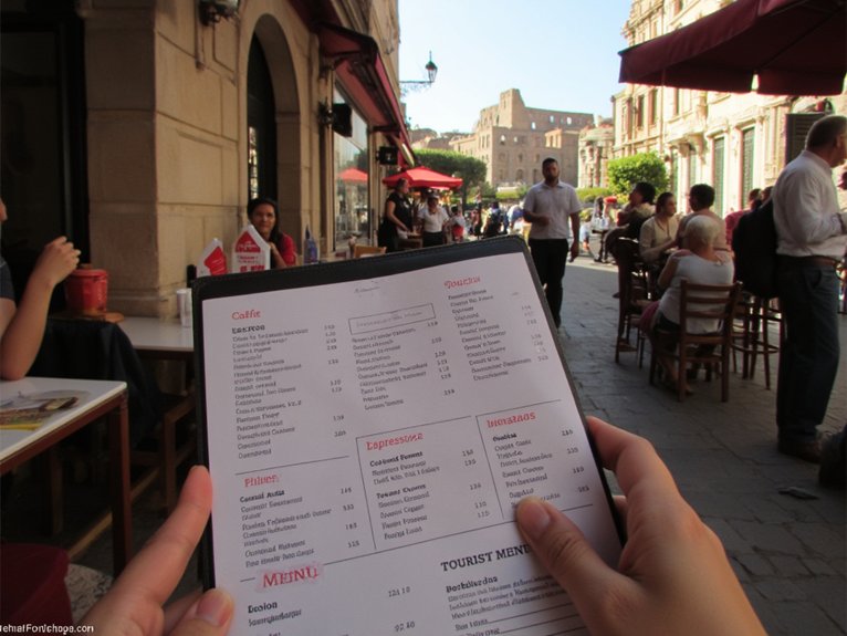 avoid tourist trap cafes