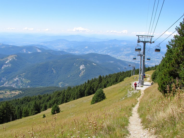 cable car or hiking trail