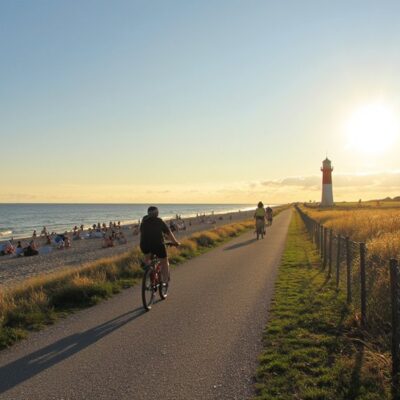 coastal biking beaches amusement attractions