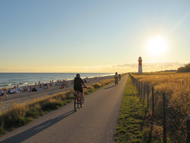 coastal biking beaches amusement attractions