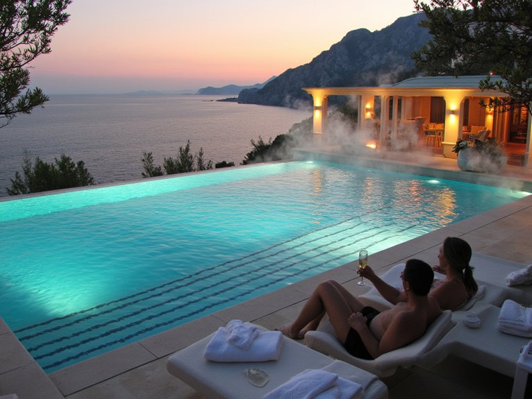heated pools for turkish relaxation