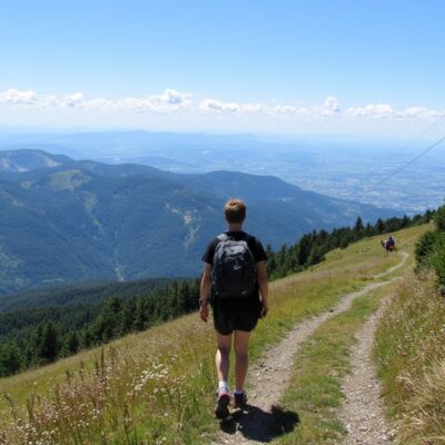 hike to scenic mountain peak