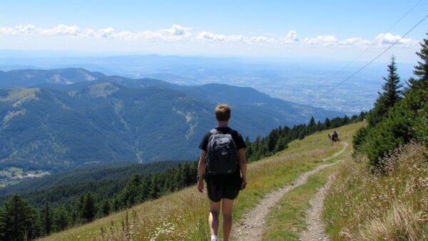 hike to scenic mountain peak