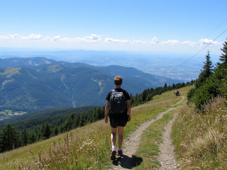 hike to scenic mountain peak