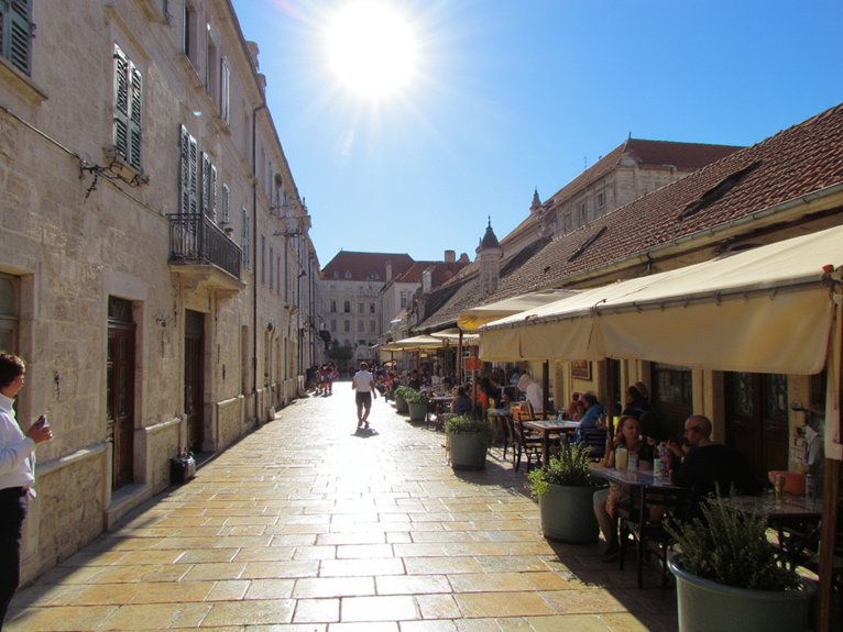 historic limestone paved stradun thoroughfare