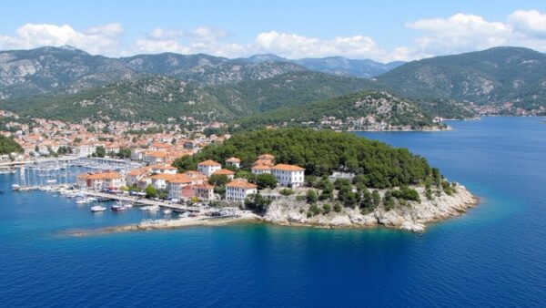 scenic croatian island tourist destination