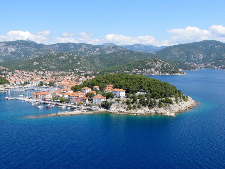 scenic croatian island tourist destination