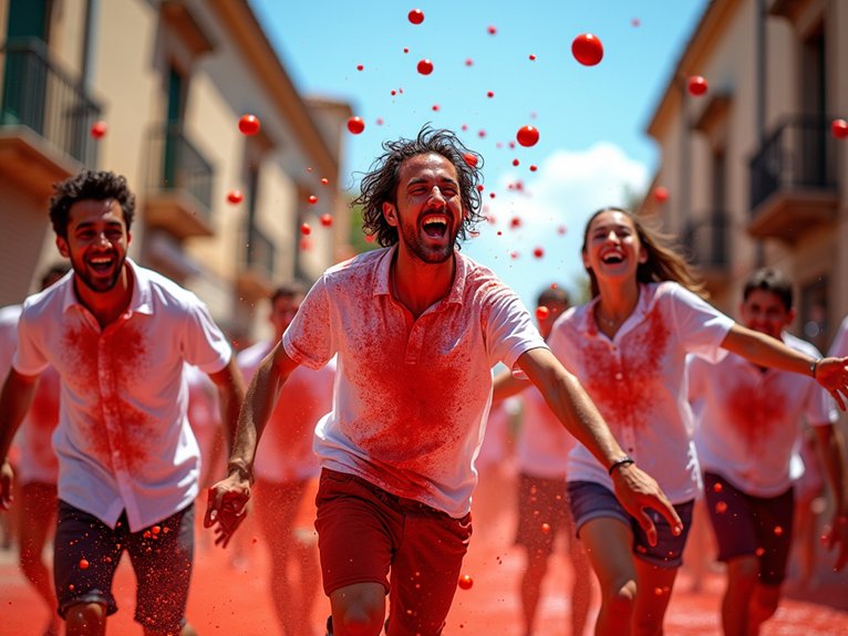 vibrant tomato battle festival