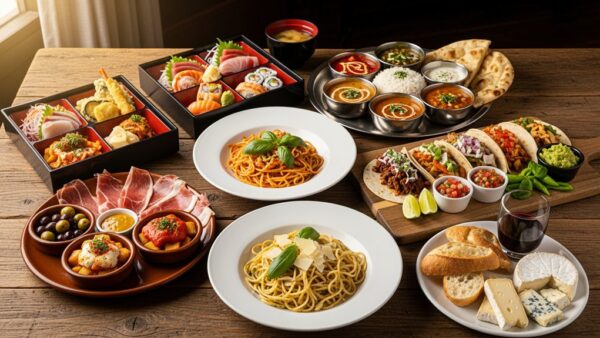 varied meals around europe