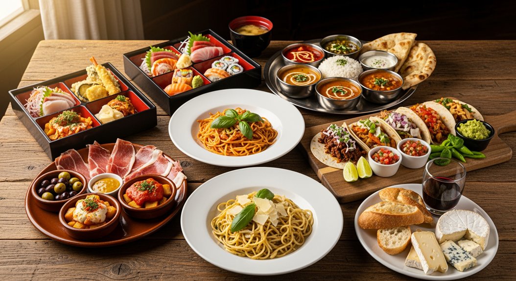 varied meals around europe