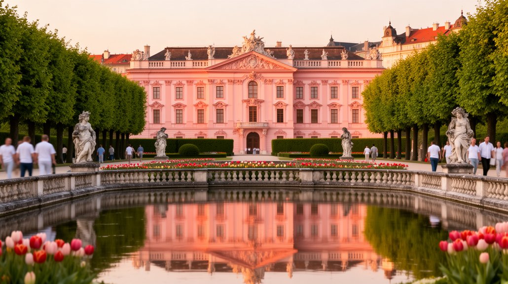 barokinis rūmai su sodais