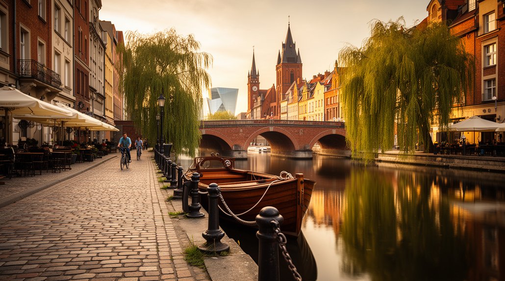 pėsčiųjų maršrutai prie Bydgoščiaus kanalo