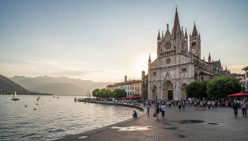 duomo aikštė ežero pakrantės promenada