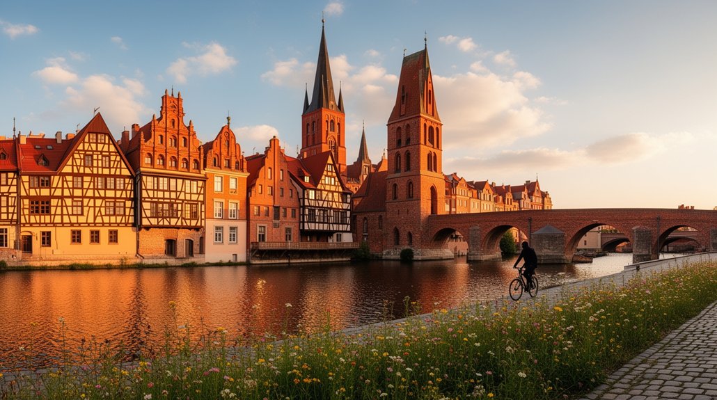 viduramžių plytų silueto fotografija