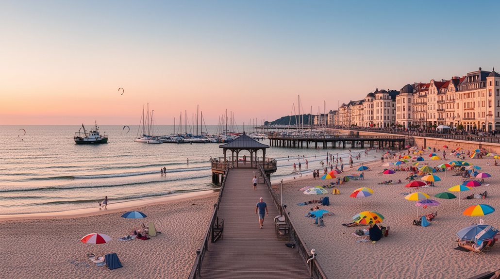 promenada prieplauka smėlio šeimos paplūdimys