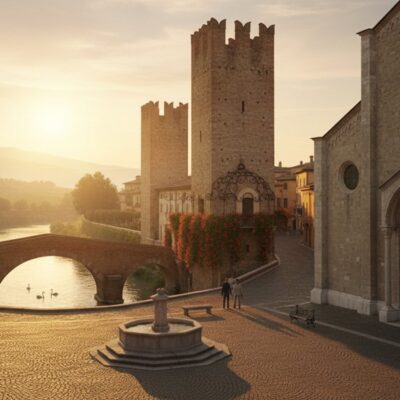 romantiškos vietos Veronoje