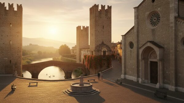 romantiškos vietos Veronoje