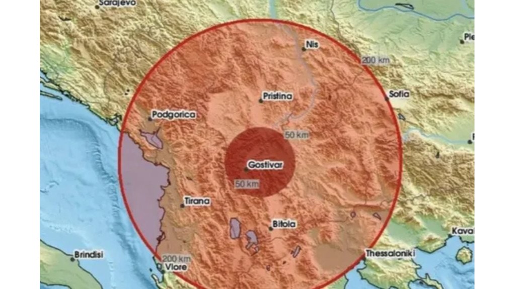 Žemės drebėjimas smogė Balkanams
