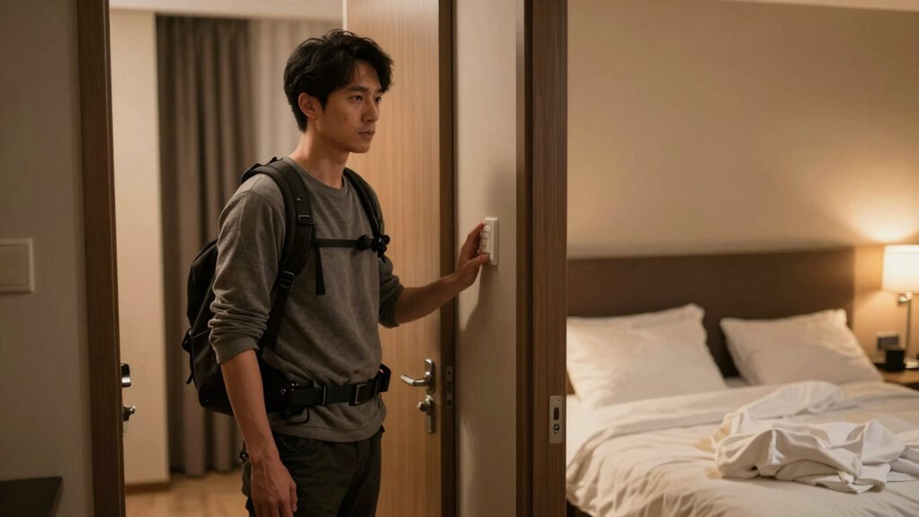 kruopščiai patikrinkite kambarį