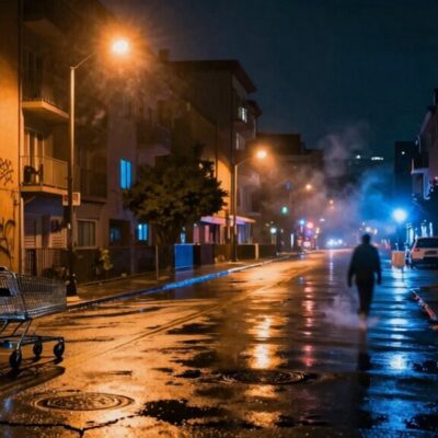 Nevaikščiok ten naktį