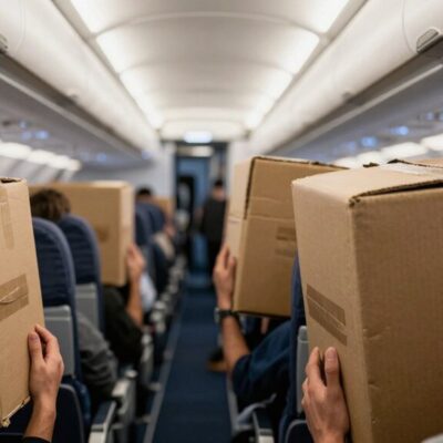 Keleiviams patariama atsivežti kartoną