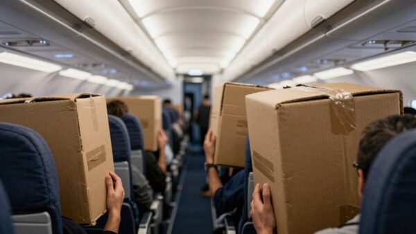 Keleiviams patariama atsivežti kartoną