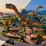 gyvi dinozaurų parkai netoliese