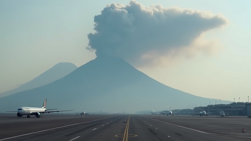 Etna sutrikdo oro uosto veiklą