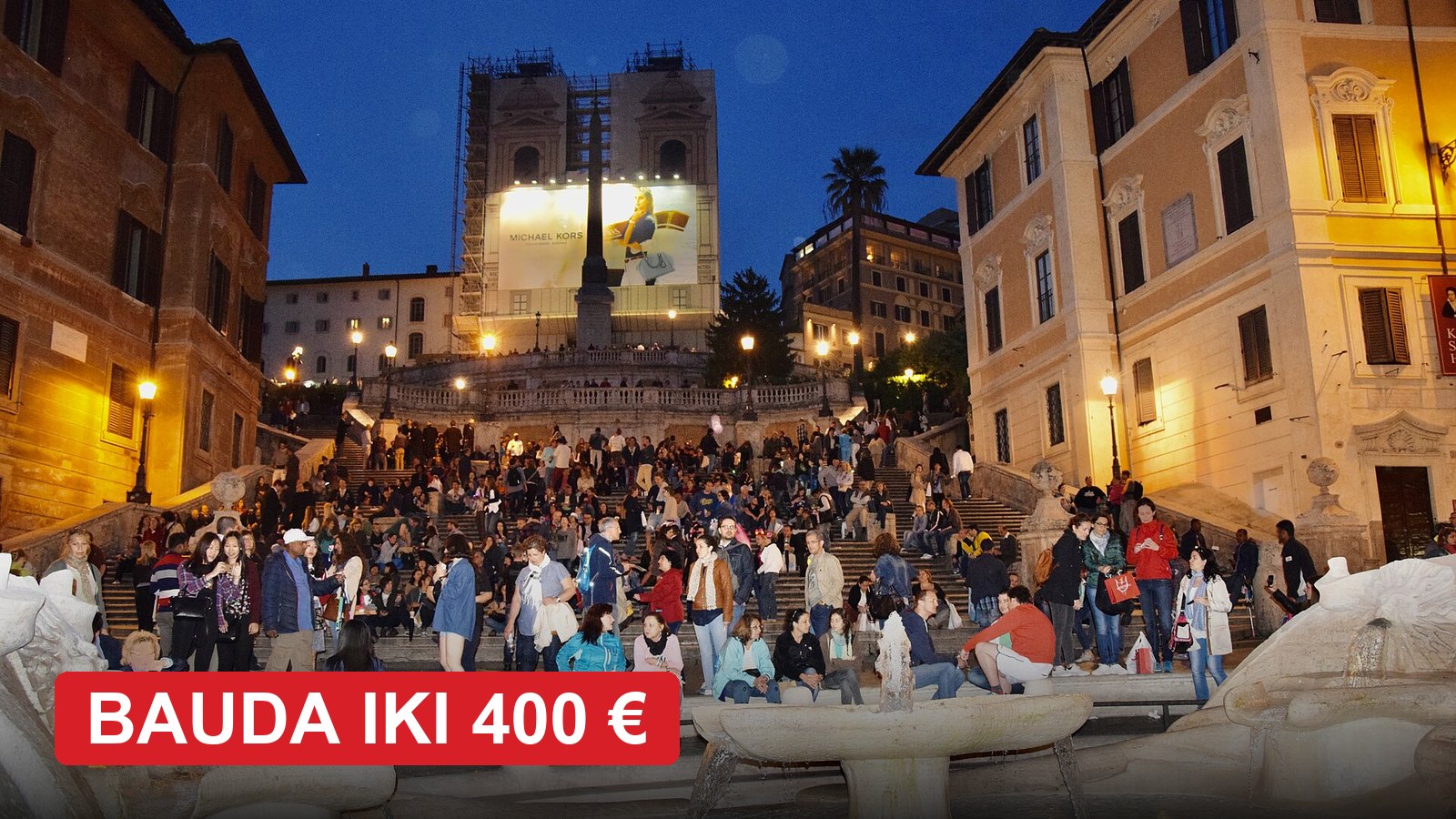 Atsisėdote pailsėti ant garsiųjų laiptų Romoje? Ši akimirka gali kainuoti 250 eurų, o sumuštinis – dar daugiau